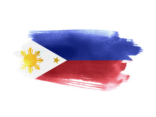 Philippines flag grunge painted background