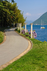 Obraz premium The park of villa Heleneum in Switzerland