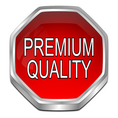 Premium Quality button - 3D illustration