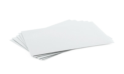 Pile of paper envelopes isolated