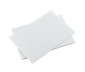 Pile of paper envelopes isolated