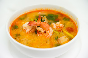 tom yun soup, thai food