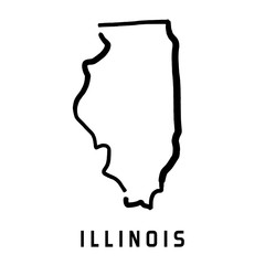 Illinois shape - obrazy, fototapety, plakaty