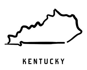 Kentucky map - obrazy, fototapety, plakaty