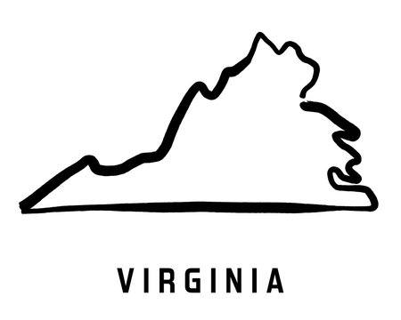 Virginia simple map shape