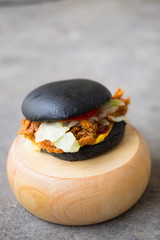 Homemade black burger
