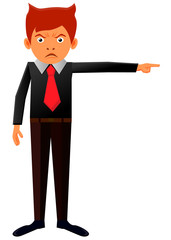 Strict evil boss vector image