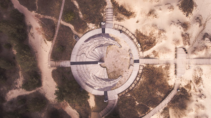Sun clock aerial view