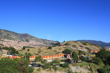 Fototapeta na wymiar Panorámica del sector oriental. Medellín, Colombia.
