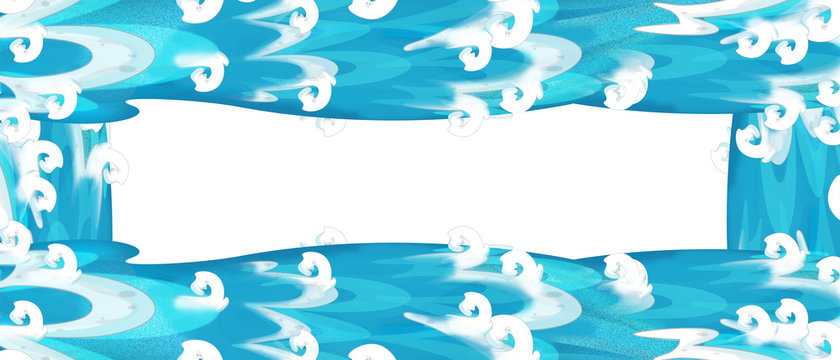 Water or wave frame - illustration for children