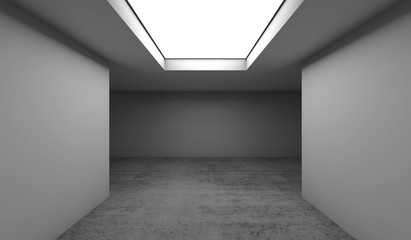 3d empty corridor interior background