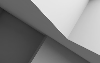 Structure with white corners. 3d render