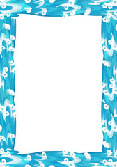 Obraz premium Water or wave frame - illustration for children