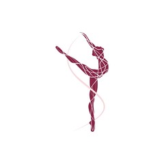 Ballet dancer vector illustration