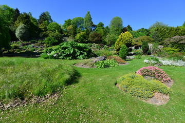 Fototapeta premium A public rock garden in Brighton, Sussex on a spring morning.