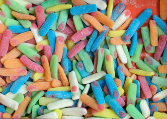 colorful gelatinous candy close-up