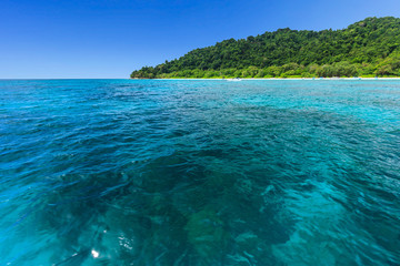 Beautiful tropical Andaman sea and blue sky
