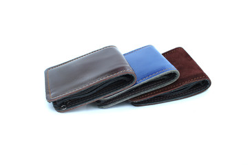 group wallet on isolated white