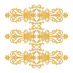 Ornament elements, vintage gold floral designs