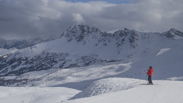 Estación de esquí en los Alpes
