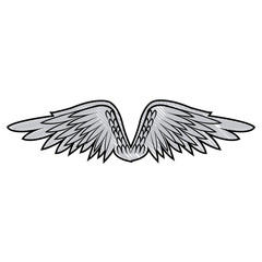 graffiti wings feathers decoration design image vector illustration