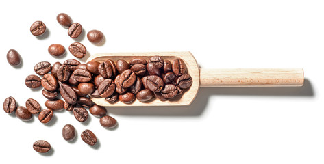 coffee beans, top view