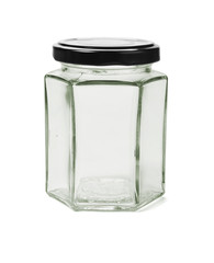 Hexagonal Glass Container