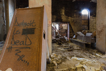 Ruine in Detroit Motor City Michigan USA 