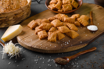 Homemade cheese crackers