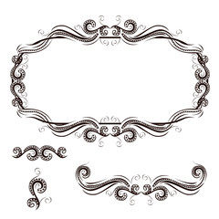 Vintage frame with ornament