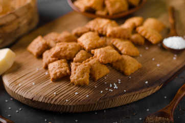 Homemade cheese crackers