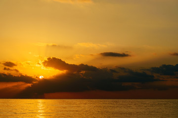 Sea beach sunrise