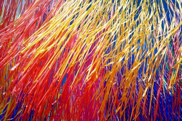 Colorful ribbons in the wind - Colorful abstract rainbow ribbons
