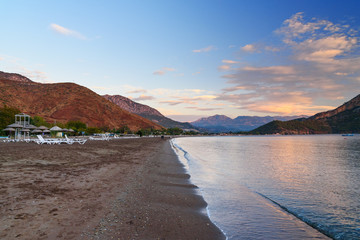 Adrasan beach at sunrise. Turkey