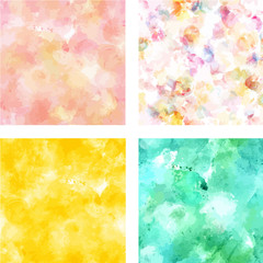 Set of vector textures in pink, yellow, and teal