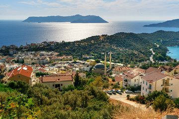 View of Kas town in Turkey