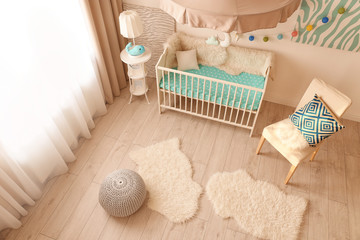 Modern interior design of baby room