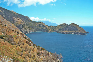 Fototapeta na wymiar The bay of Ieranto in Sorrento's peninsula
