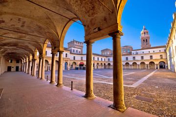 Piazza Castello in Mantova architecture view