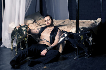 Studio shot of a fashionable man