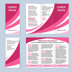 Blank trifold paper leaflet