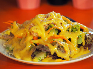 The tuna salad on dish for dinner.