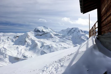 Crédence de cuisine en verre imprimé Cervin The view from the Rothorn (3,103 m) showcases the highest peaks of the Swiss Alps. Valais, Switzerland.
