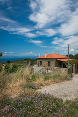 Fototapeta na wymiar Stone house in olive country