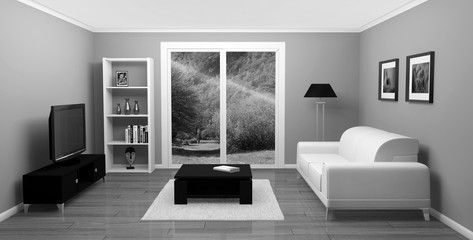 salon maison appartement 3D