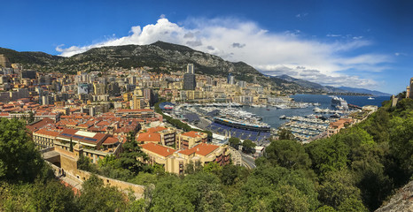 Naklejka na ściany i meble Port de Monaco, Montecarlo, Monaco