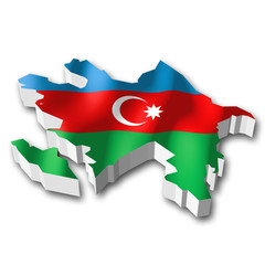 3D flag - Azerbaijan