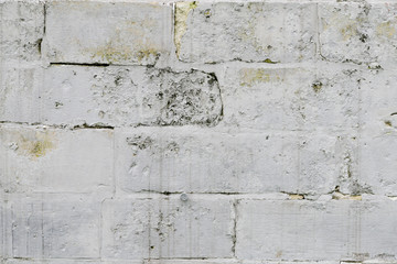 Ancient stone white wall