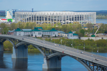 construction of the stadium in Nizhny Novgorod
