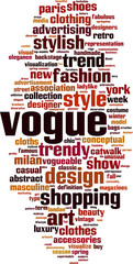 Obraz premium Vogue word cloud